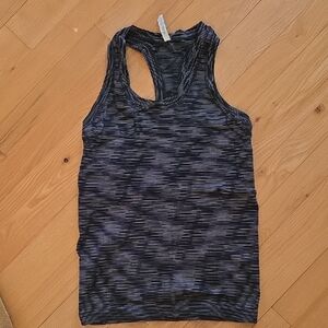 Athleta Black and Tan/blue Striped Tank Top